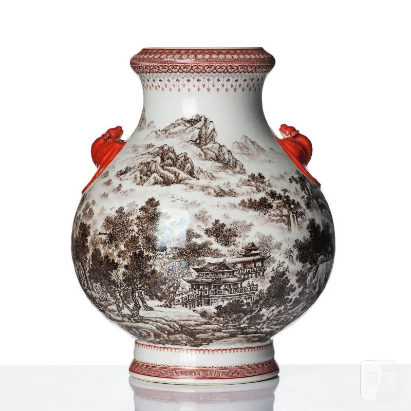 A grisaille 'landscape' vase, - 图5